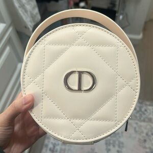 Dior beauty round vanity case with mirror